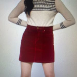 Stitch Fix Market & Spruce Adalee burgundy corduroy skirt 4P NWT